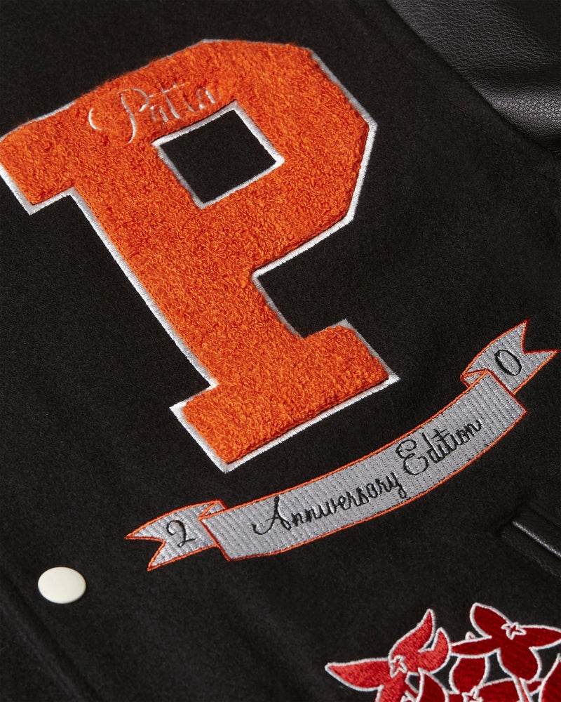 Patta 20th Anniversary Varsity Jacket (Black) - Patta