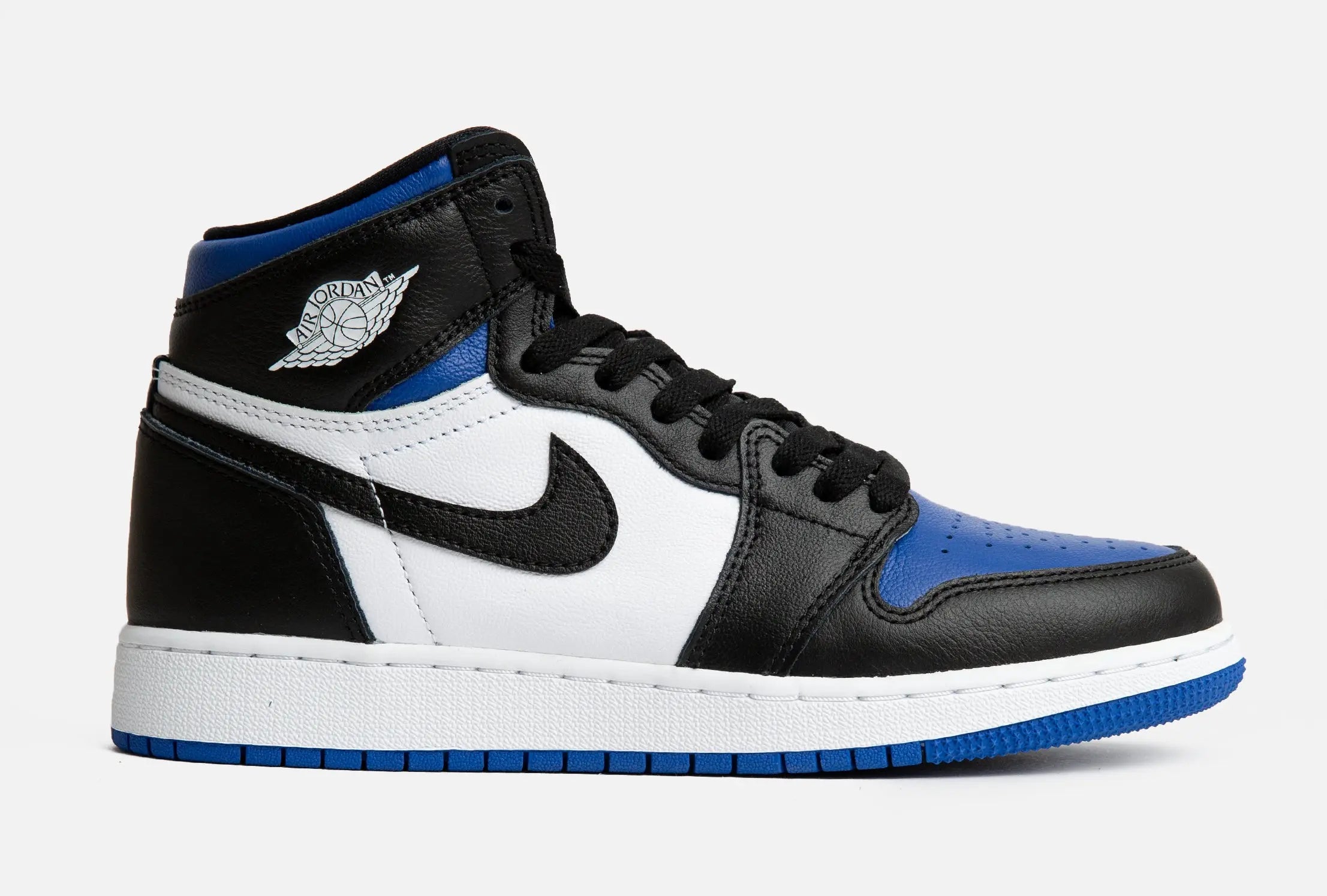 Air Jordan 1 Retro High OG GS (Black/Black-White-Game Royal) - Patta