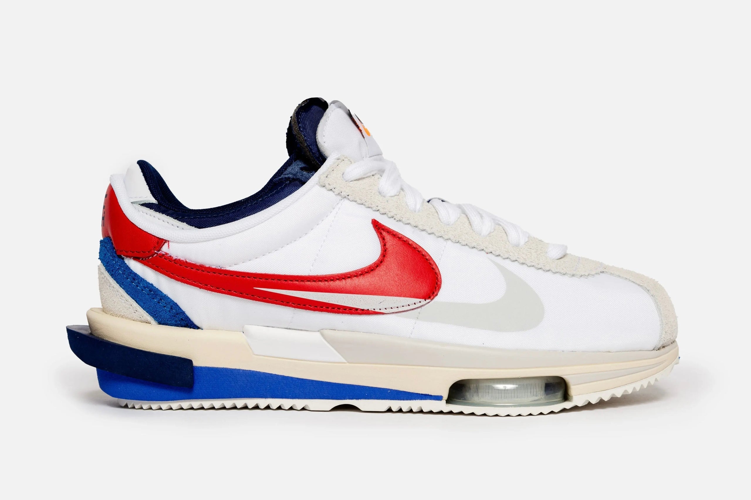 Nike X Sacai Zoom Cortez (White/University Red-Light Cream) - Patta