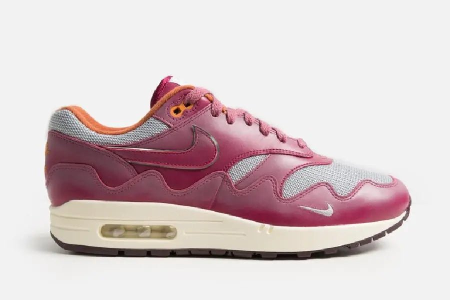 Patta X Nike Air Max 1 (Metallic Silver/Rush Maroon) - Patta