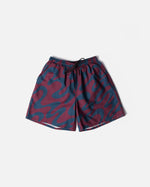 ByParra Splashed Swim Shorts (Burgundy)