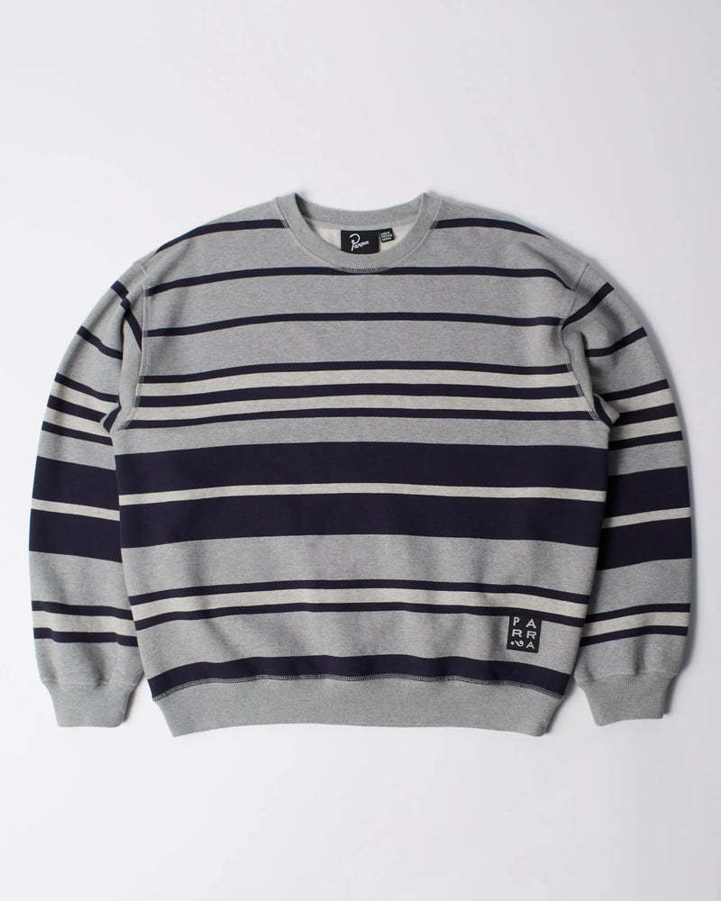By Parra Sweatstriped crew neck sweatshirt (heather grey) By Parra