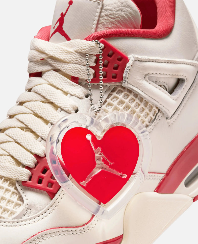 Air Jordan 4 Retro (WMNS) "Valentine's Day" (Pale Ivory/Sierra Red-Tough Red) Jordan