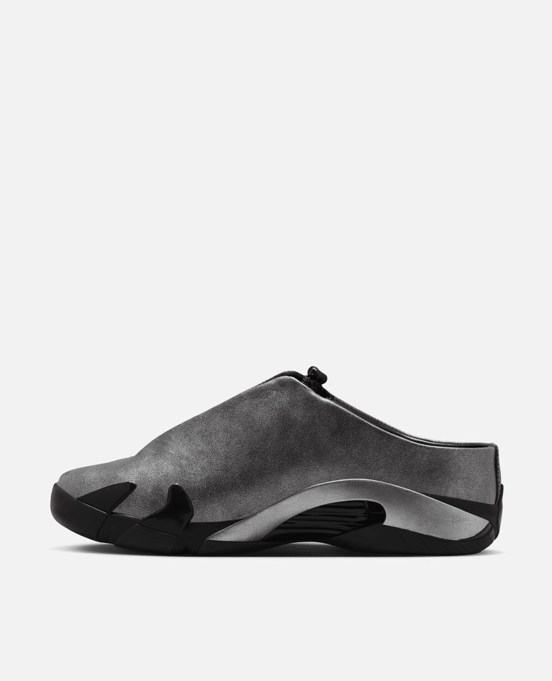 Nike Air Jordan 14 Retro Mule "Mowalola" (Black/metallic Silver-burnt red) Nike