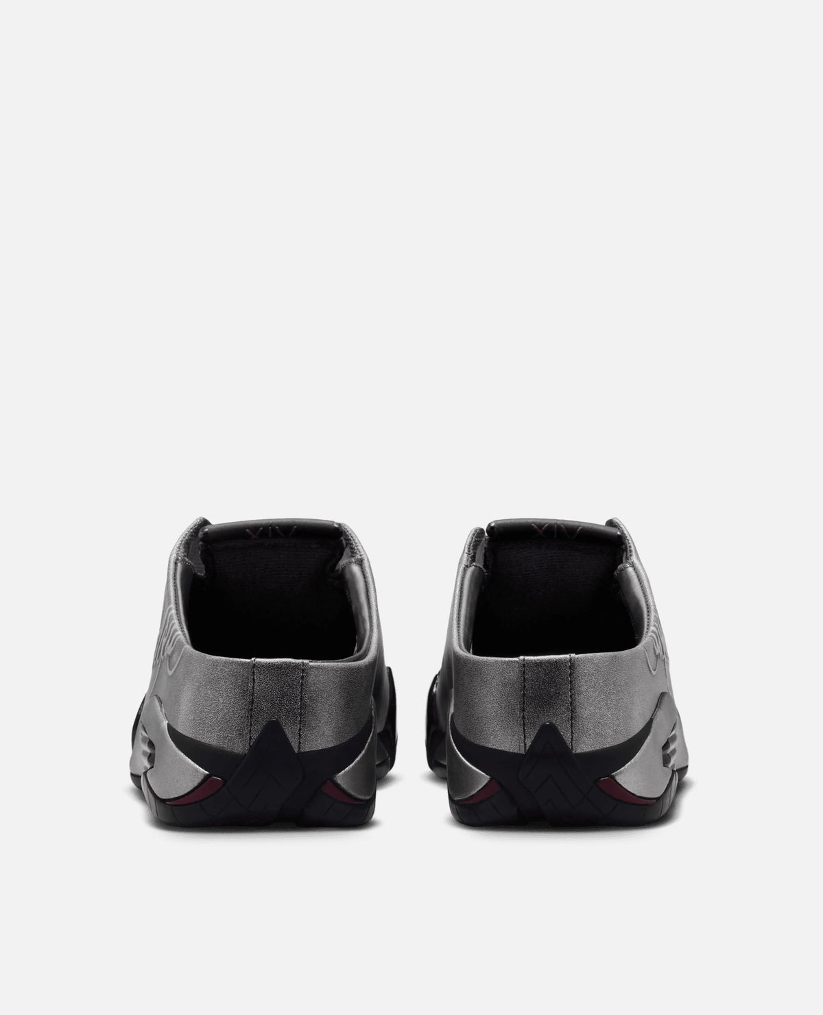Nike Air Jordan 14 Retro Mule "Mowalola" (Black/metallic Silver-burnt red) Nike