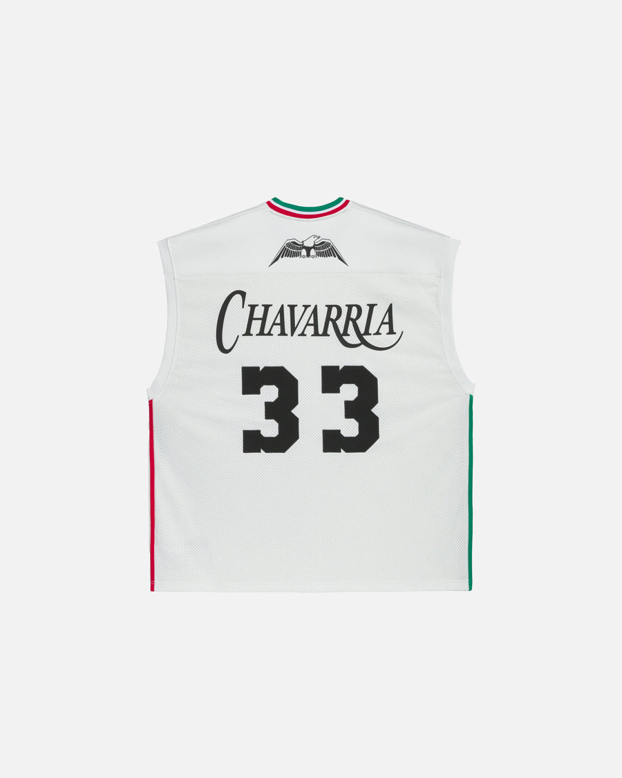 adidas Chavarria Basketball Jersey (Off White/Black)