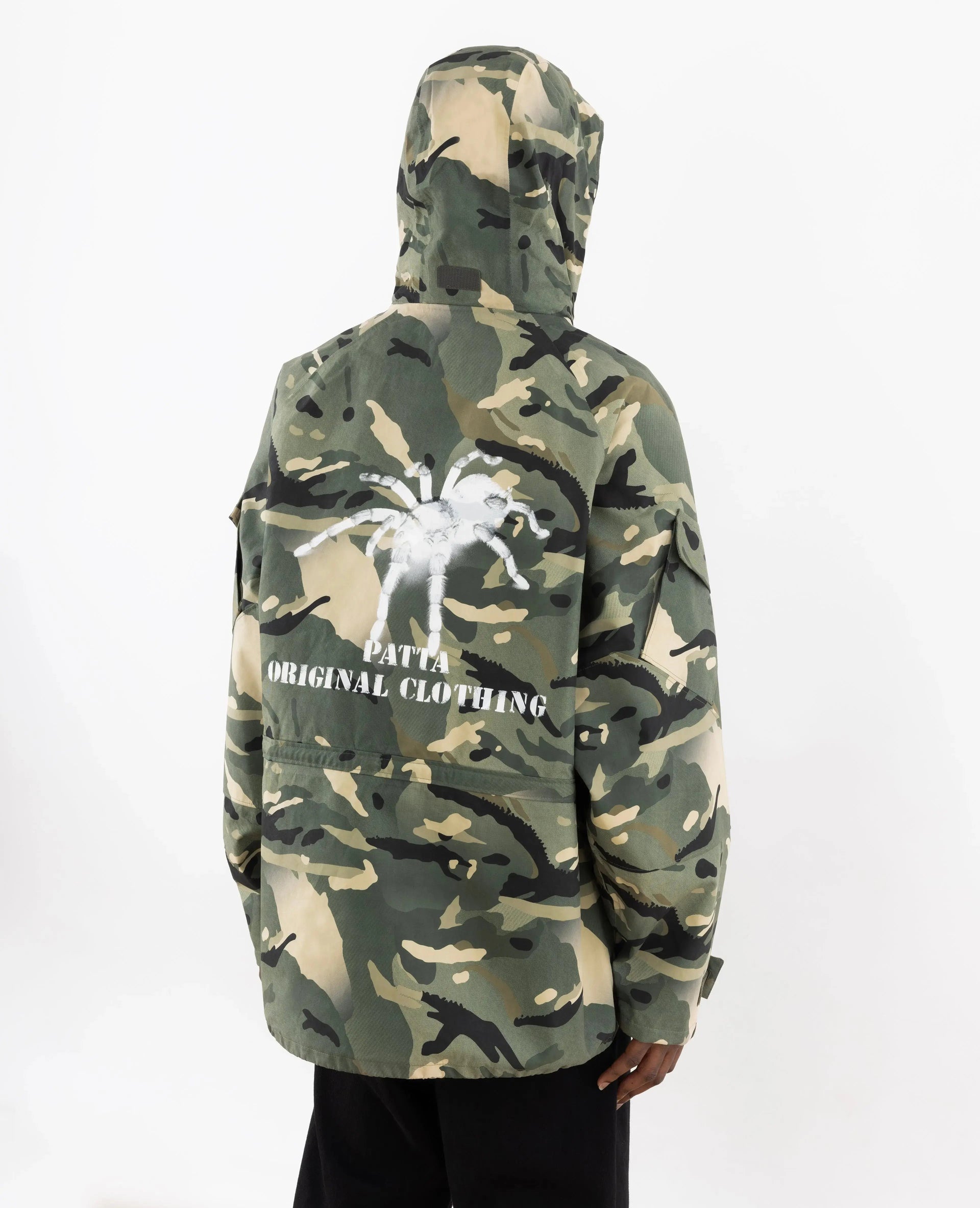 Patta Spray Camo Nylon Tactical Parka (Multi/Spray Camo) Patta