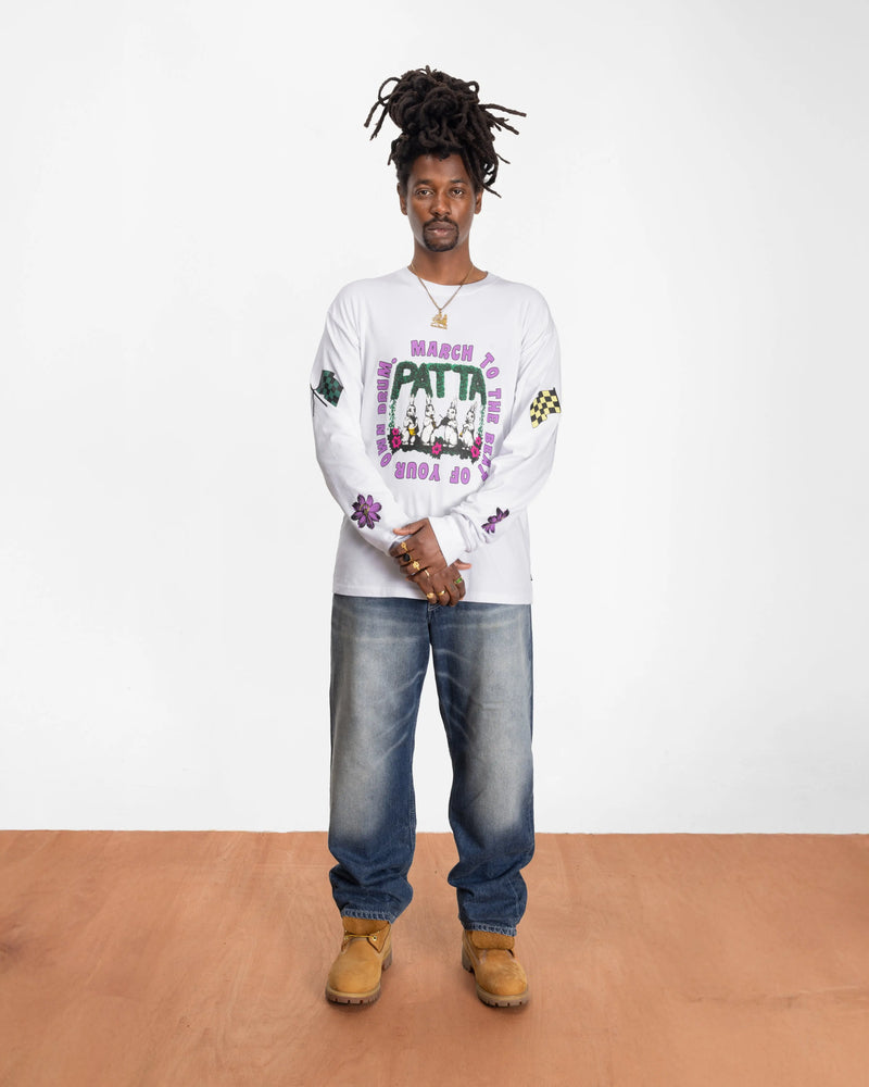 Patta Own Your Own Mind Long Sleeve T-Shirt (White) Patta