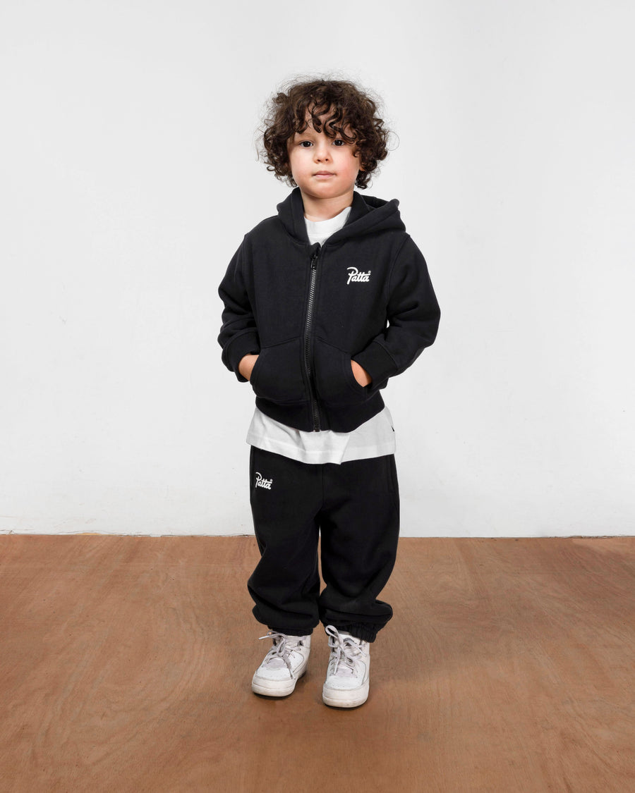 Patta Kids Zip-Up Hooded Sweater (Black)