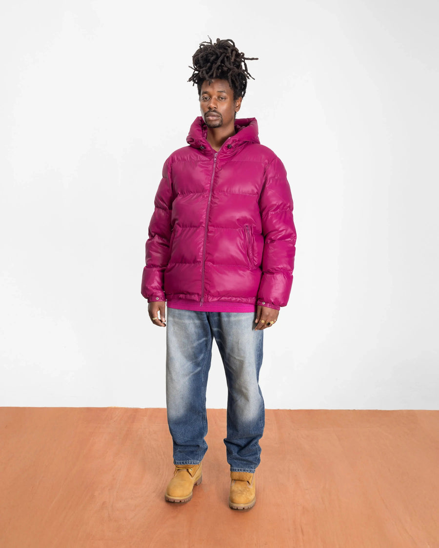 Patta Quilted Script Logo Puffer Jacket (Boysenberry) Patta