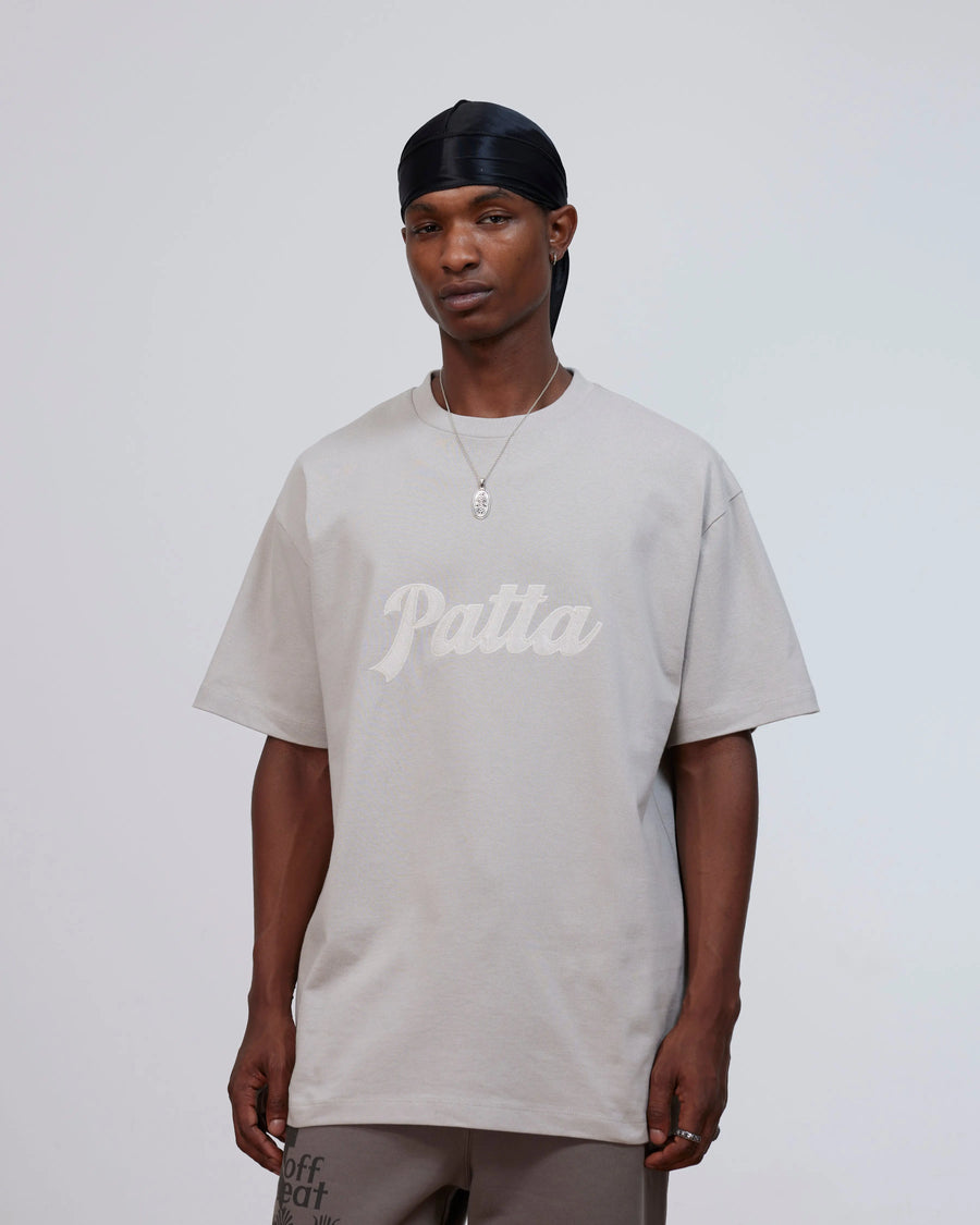 Patta Logo Twill Applique T-Shirt (Flint Gray) Patta