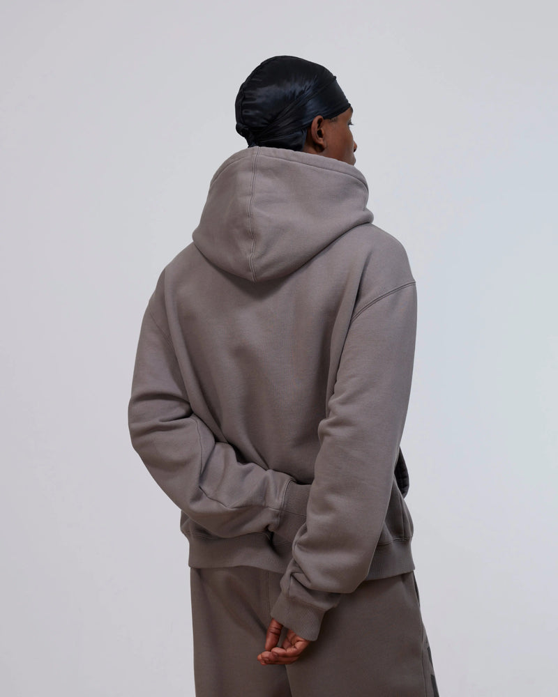Patta Off Beat Zip Up Hooded Sweater (Brushed Nickel) Patta