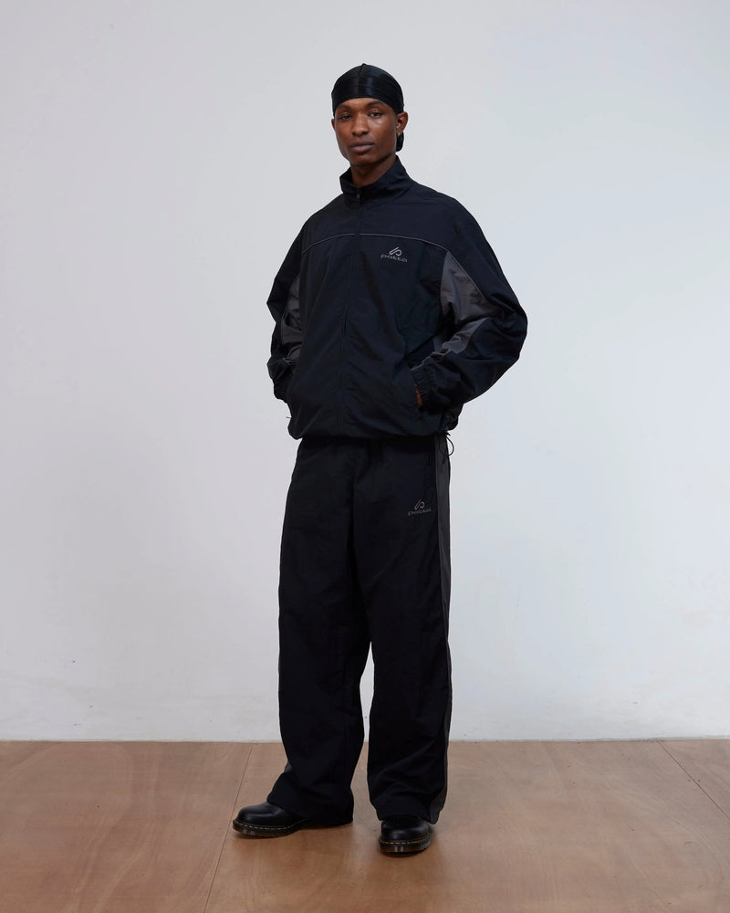 Patta Panelled Track Top (Black) Patta