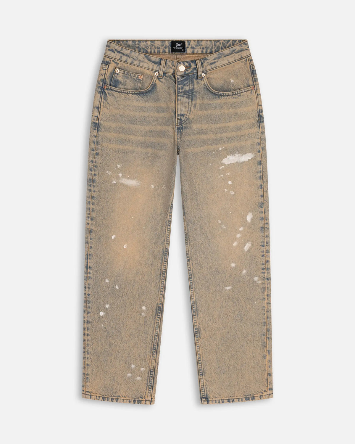Patta Dirty Splatter Straight Leg Denim Pants (Sandwashed Light Blue Denim) Patta