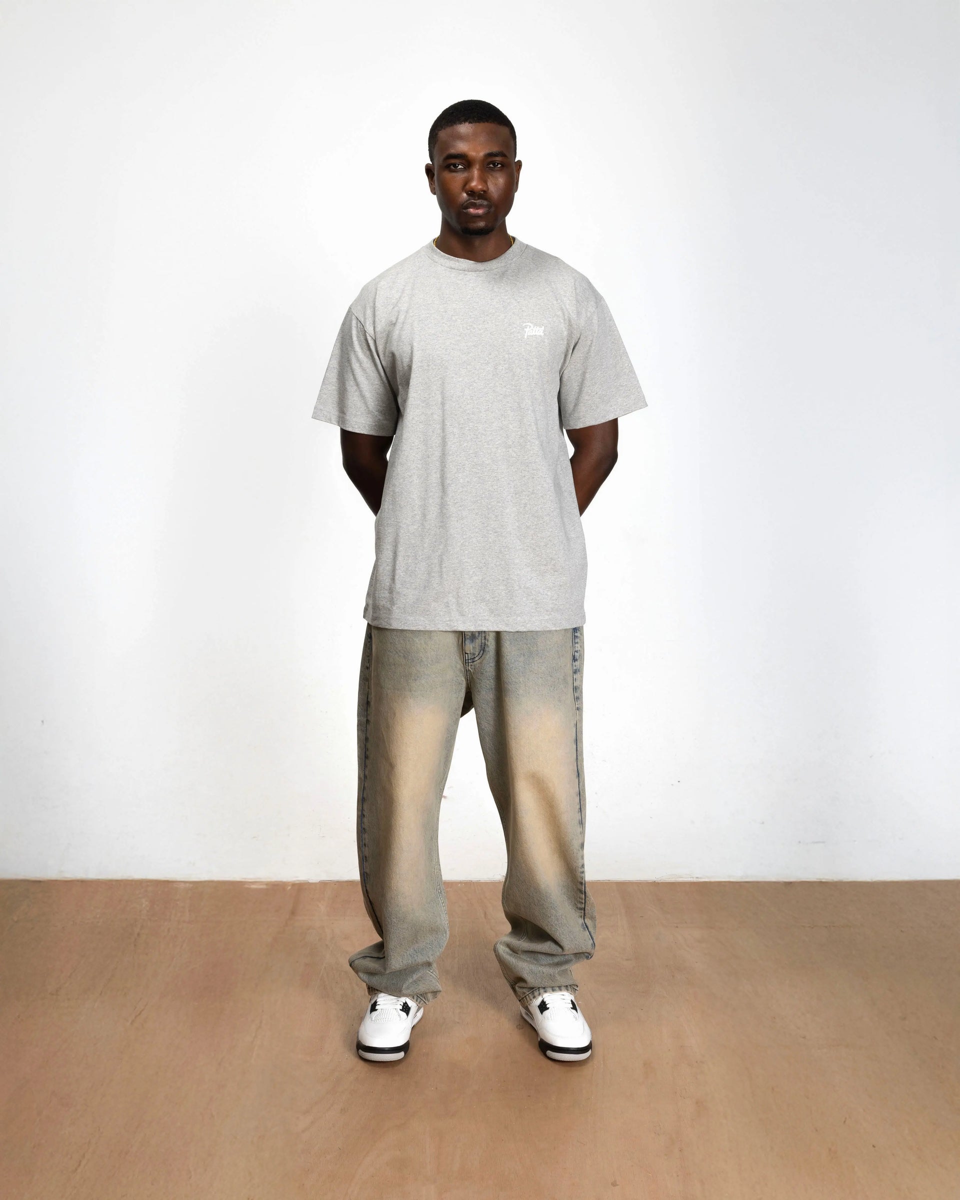 Patta Script Logo T-Shirt (Melange Grey) Patta