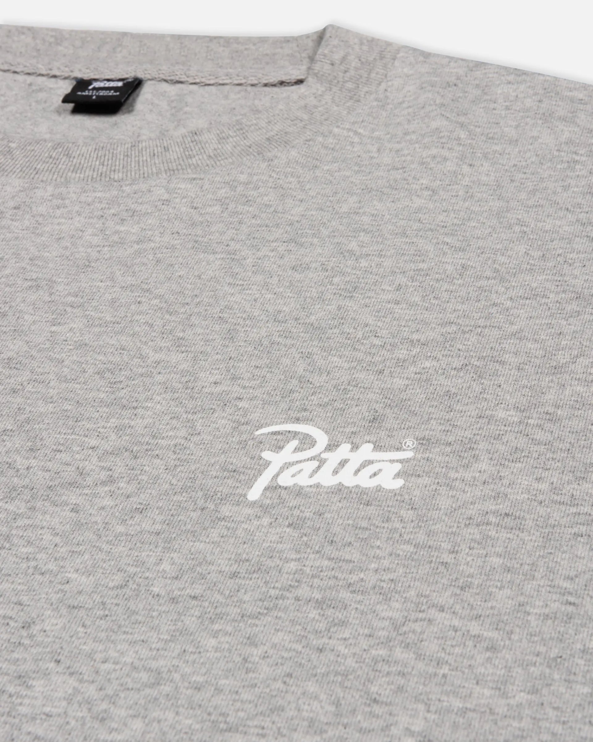 Patta Script Logo T-Shirt (Melange Grey) Patta
