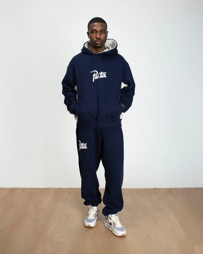 Patta Chenille Logo Jogging Pants (Black Iris) Patta
