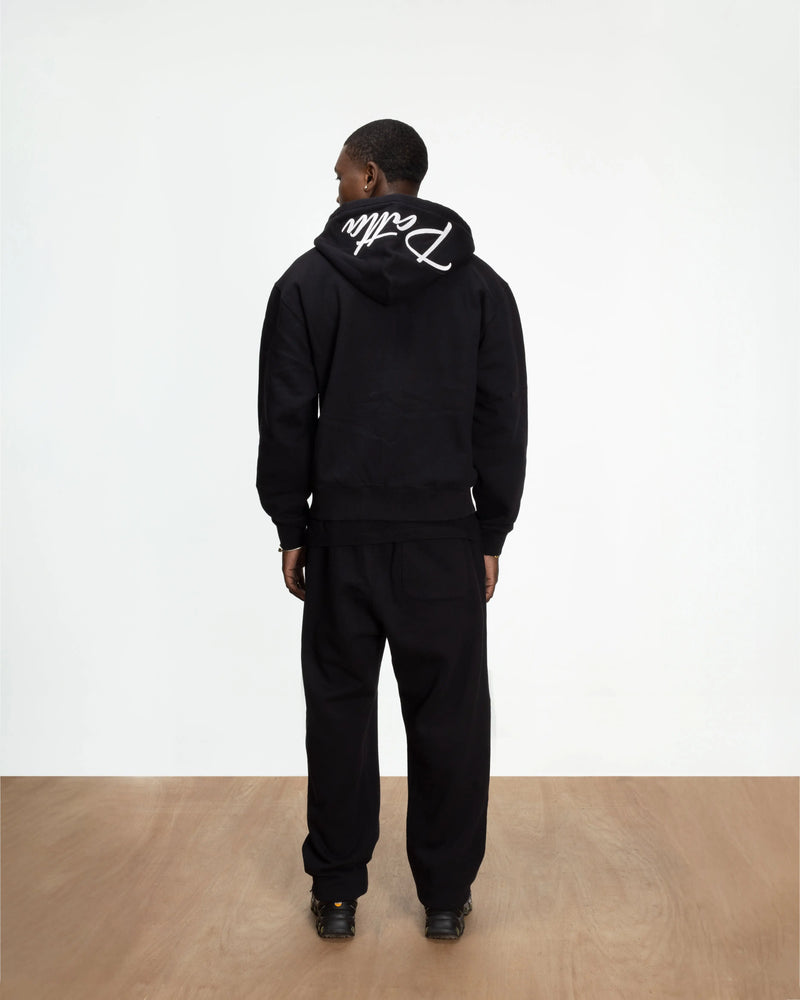 Patta Embro Classic Zip Up Hooded Sweater (Black) Patta