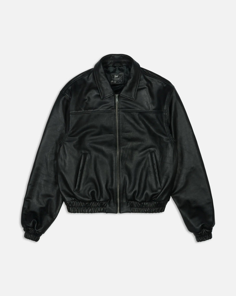 Patta Leather Bomber Jacket (Black) Patta