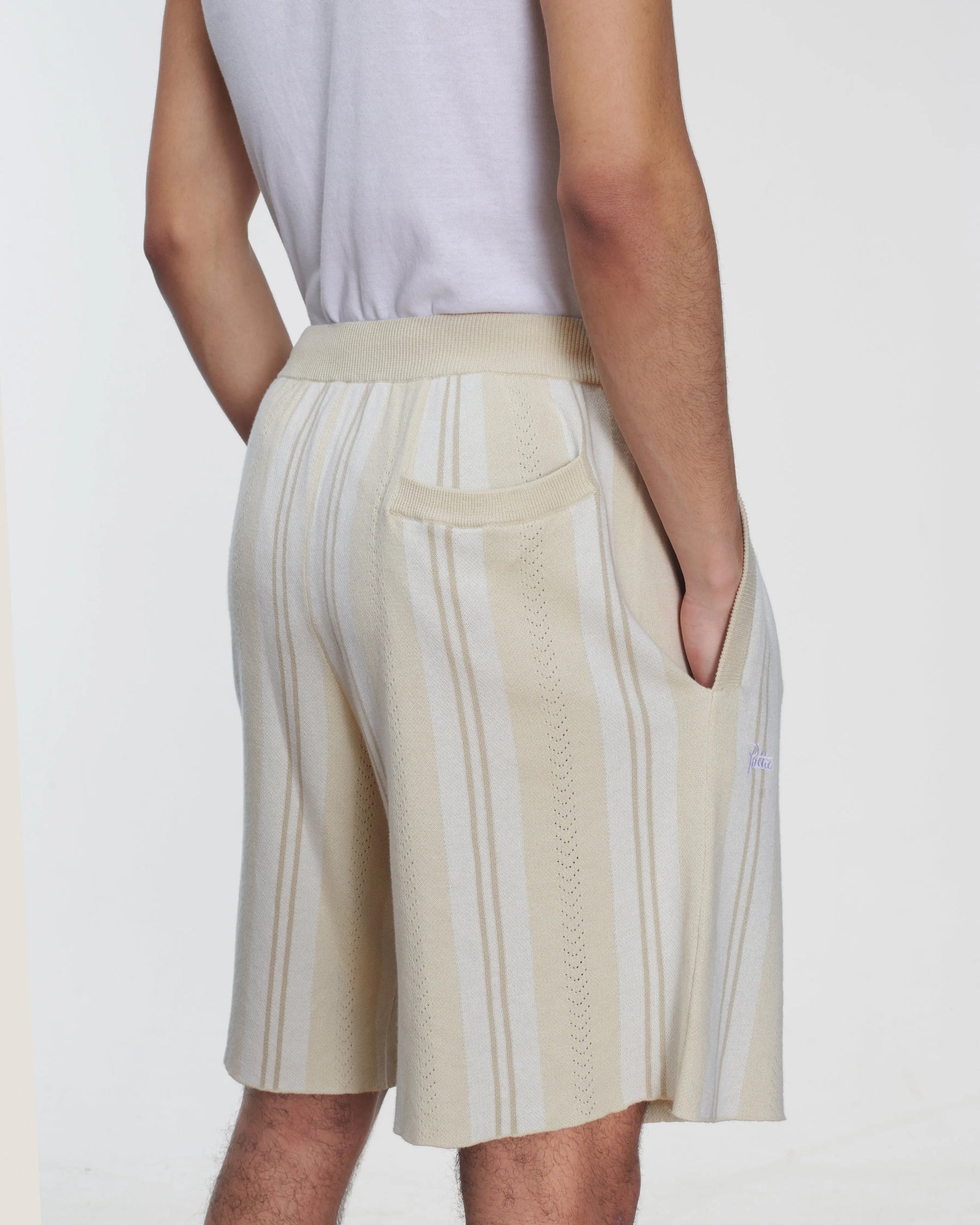Patta Knitted Football Shorts (Oatmeal) Patta