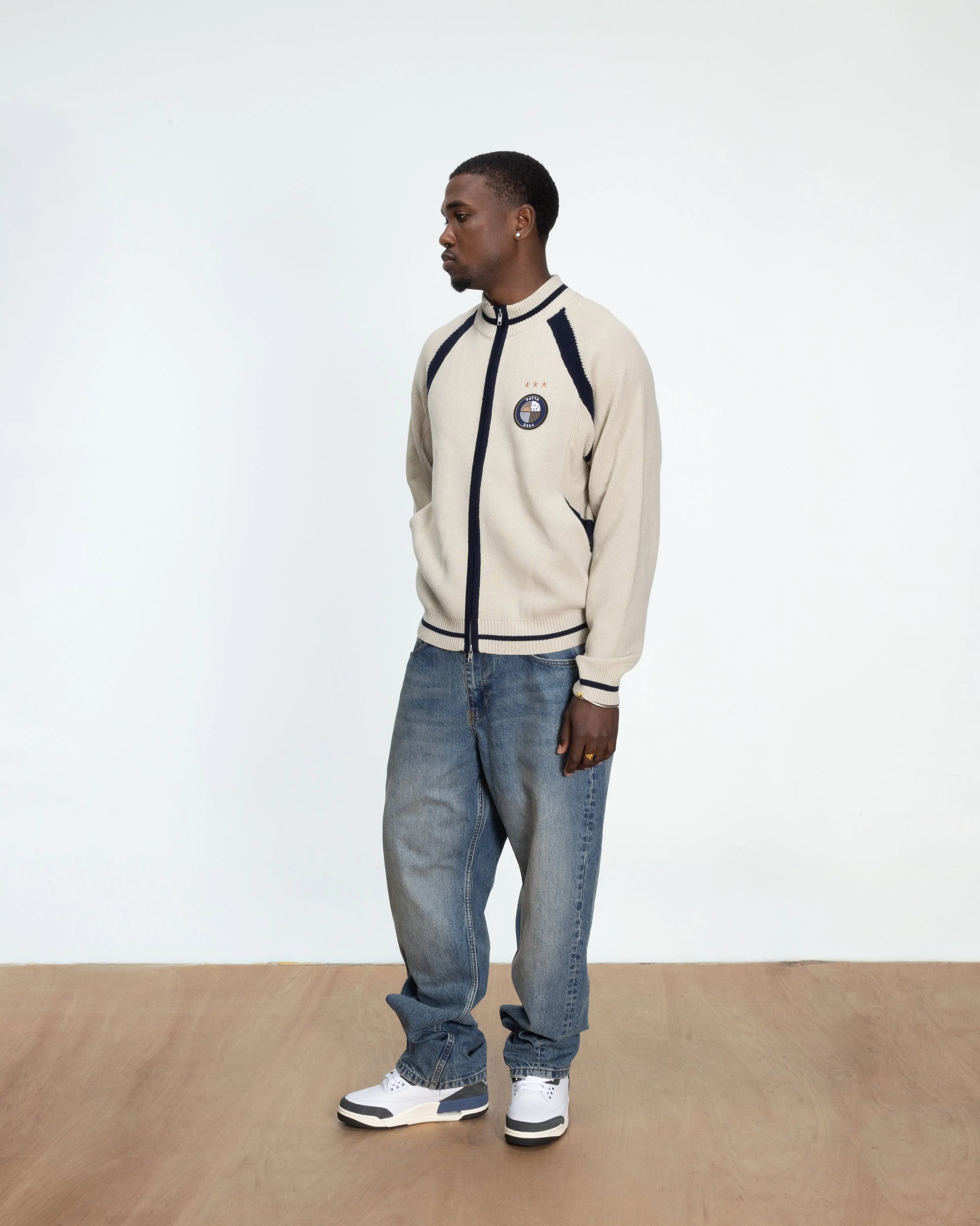 Patta Track Top Cardigan (Vaporous Grey) Patta
