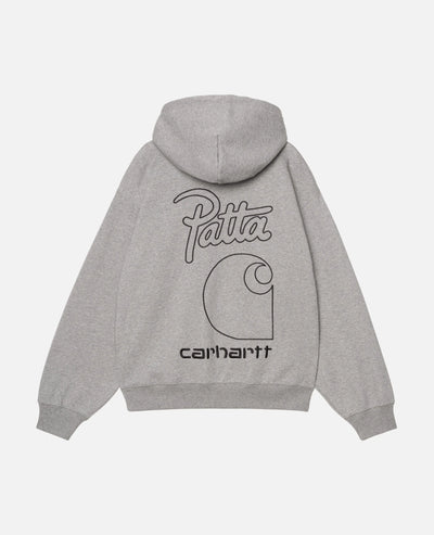 Patta x Carhartt Hooded Sweatshirt (Grey Heather) Patta x Carhartt