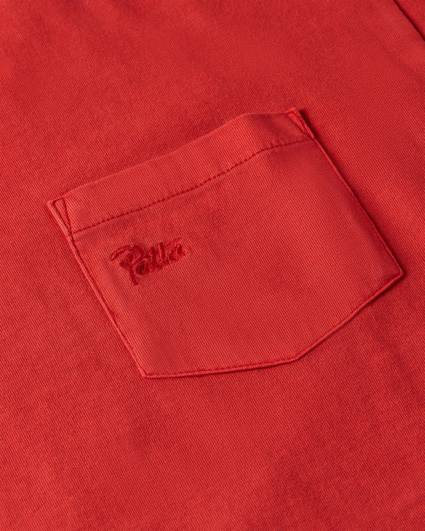 Patta Basic Washed Pocket T-Shirt (Haute Red) - Patta