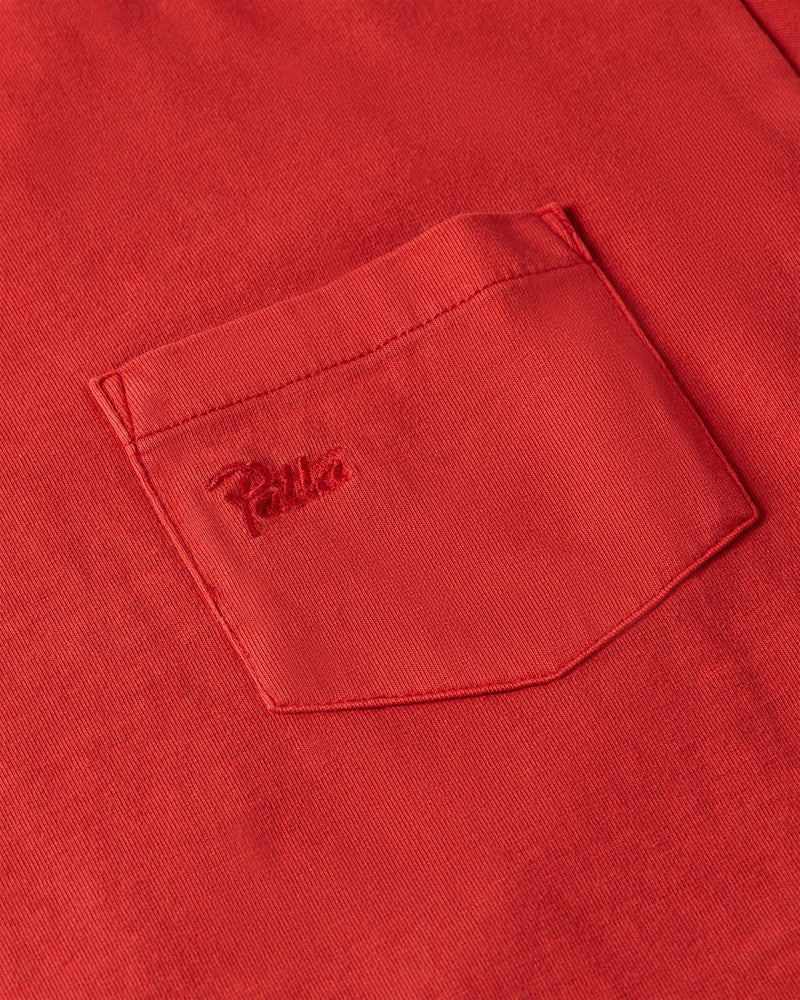 Patta Basic Washed Pocket T-Shirt (Haute Red) - Patta