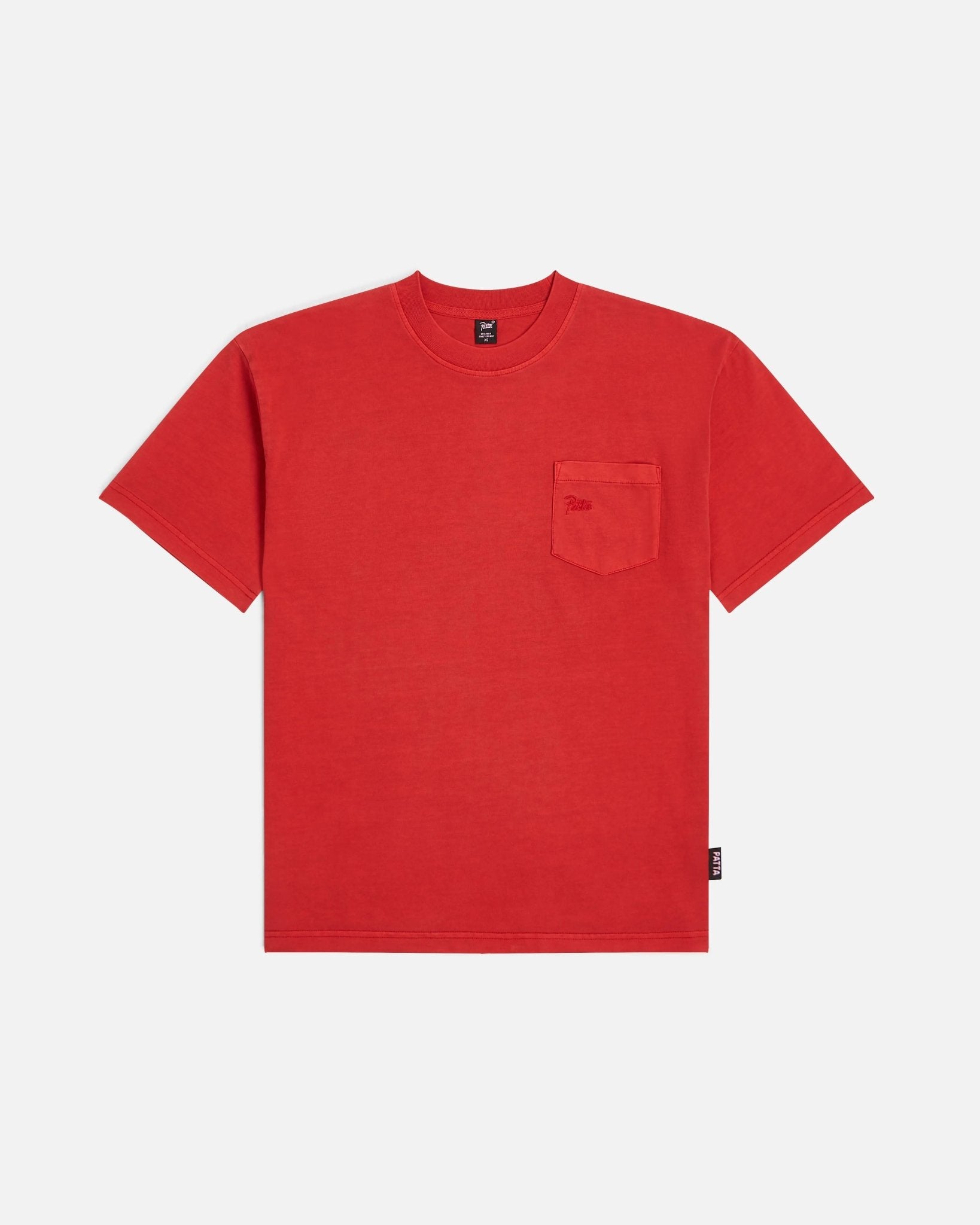Patta Basic Washed Pocket T-Shirt (Haute Red) - Patta