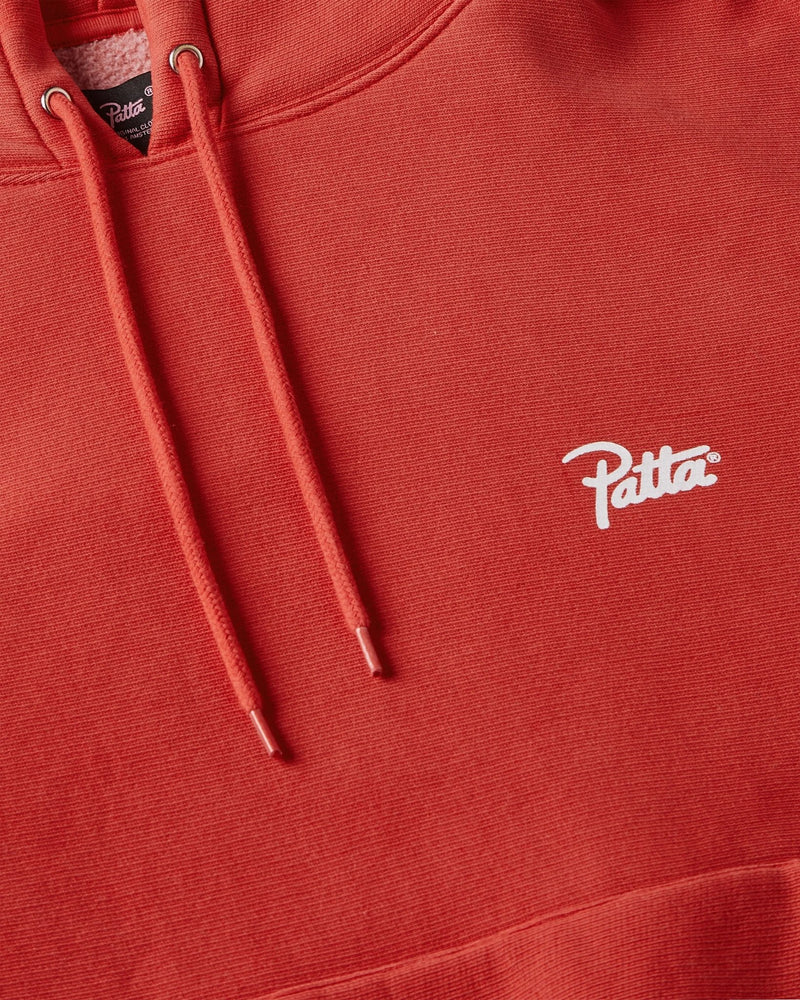 Patta Washed Classic Hooded Sweater (Haute Red) - Patta