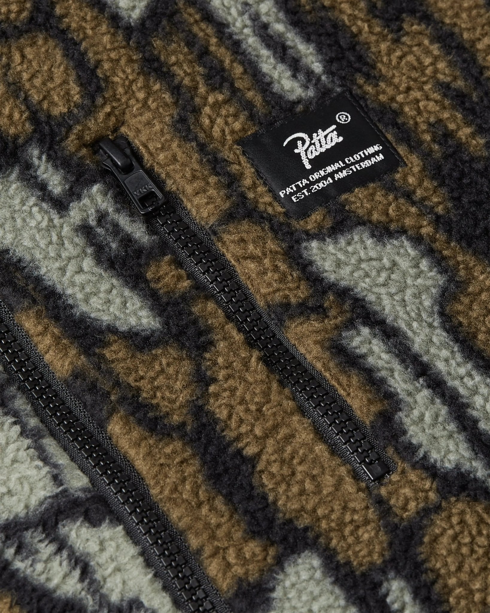 Patta Woodie Fleece Jacket (Slate Black) - Patta